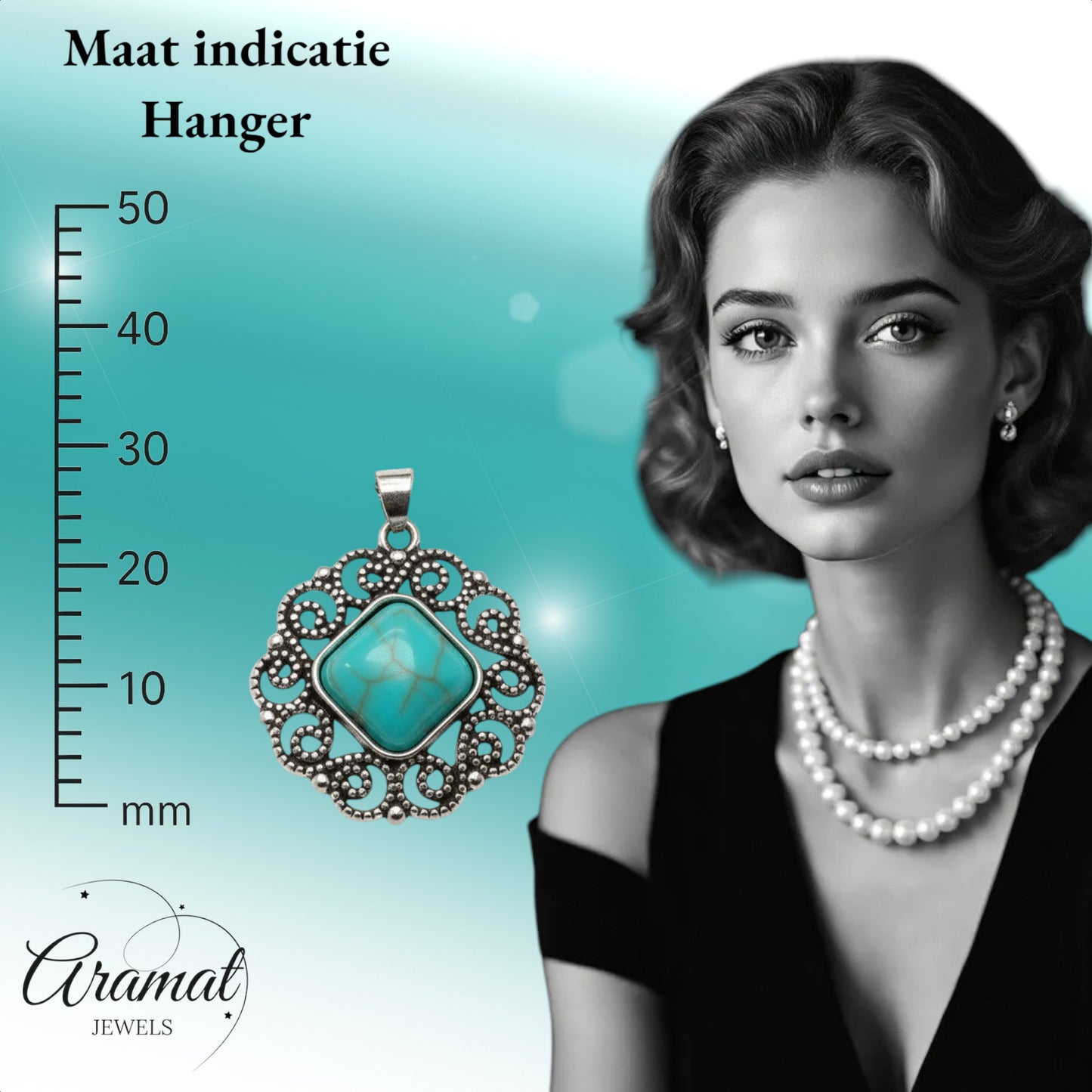 Boho Necklace with Turquoise Stone