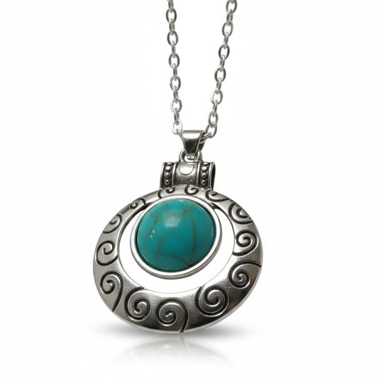 Bohemian Necklace with Turquoise Stone