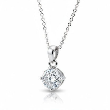 Elegant Stainless Steel Zirconia Pendant