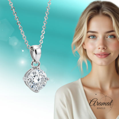 Elegant Stainless Steel Zirconia Pendant