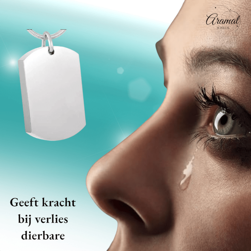 Rechthoek Ashanger Zilverkleur RVS 30×18 mm - hang293 - 8416 - Gedenkhangers kopen# - 30mm - alles - ashangers