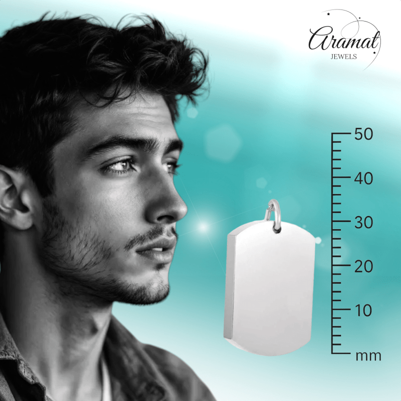 Rechthoek Ashanger Zilverkleur RVS 30×18 mm - hang293 - 8416 - Gedenkhangers kopen# - 30mm - alles - ashangers