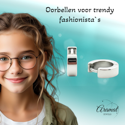 Stylish Children's Earrings with Hinge