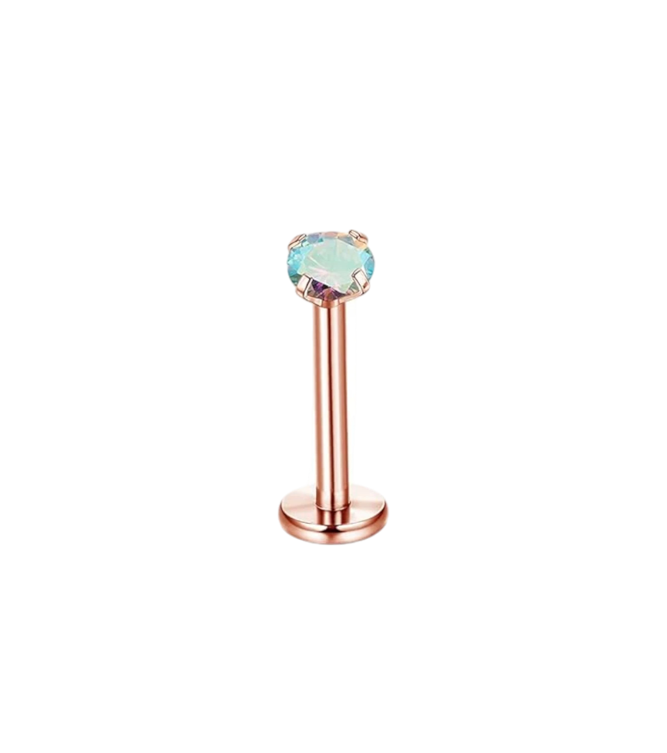 Helix Piercing Rose Gold AB Zirconia 6mm 1.2mm