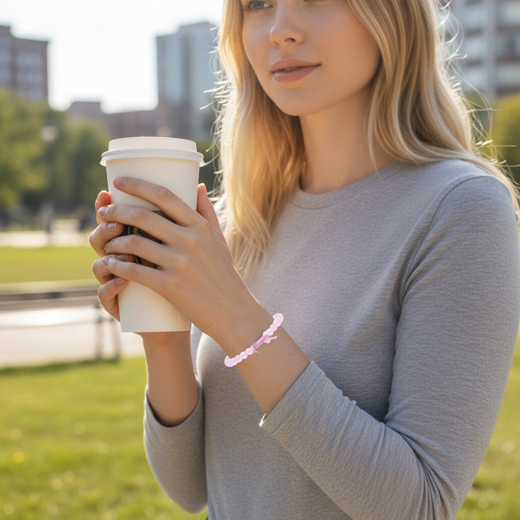 Roze Kwarts Armband verstelbaar - Aramat Jewels - Armbanden - cadeautip