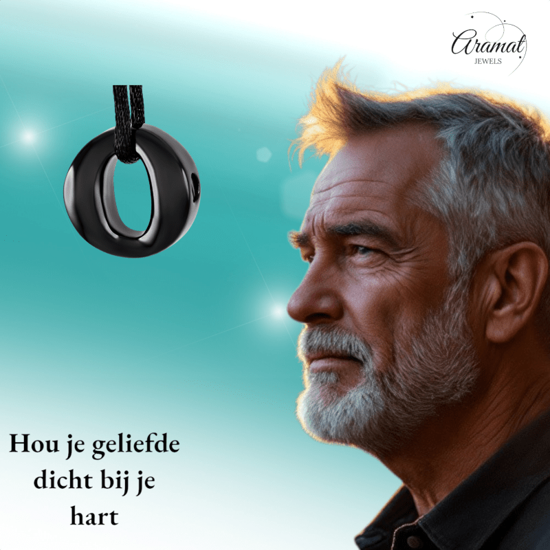 RVS Ashanger Open Cirkel - Zwart - hang858 - 9284 - Gedenkhangers kopen# - 20mm - alles - ashangers