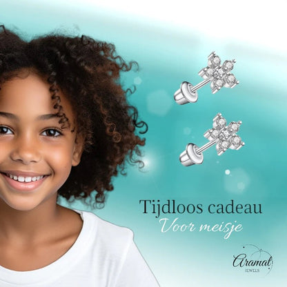 RVS bloem oorbellen kind 7mm – Schroefsluiting - oor6271 - 72438 - Oorbellen kopen# - 7mm - alles - bloem