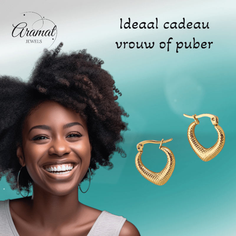 RVS Druppelvormige Oorringen met Ruitjesmotief 20x20mm - oor6363 - 514414 - Oorringen kopen# - 20mm - alles - bolletjes