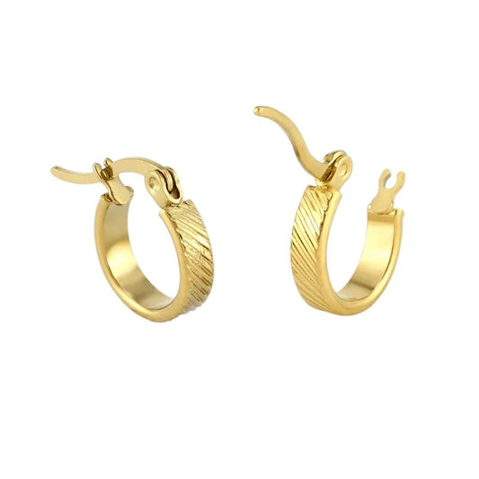 RVS Goudkleurige Oorringetjes - Stijlvol & Klein - oor4782 - fg - Oorringen kopen