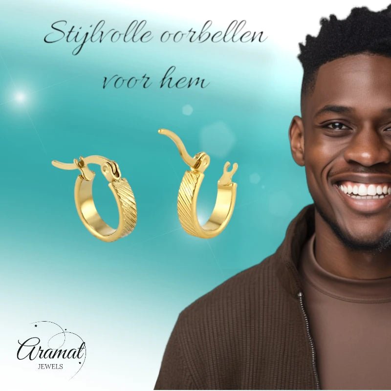 RVS Goudkleurige Oorringetjes - Stijlvol & Klein - oor4782 - fg - Oorringen kopen