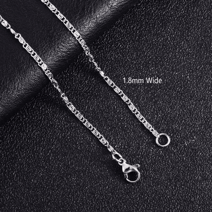 RVS Griekse Ketting Zilverkleur - Greek Pattern Unisex - Aramat Jewels - RVS Sieraden - Halskettingen - cadeautip