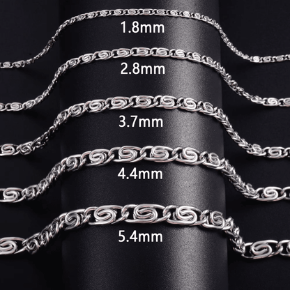 RVS Griekse Ketting Zilverkleur - Greek Pattern Unisex - Aramat Jewels - RVS Sieraden - Halskettingen - cadeautip