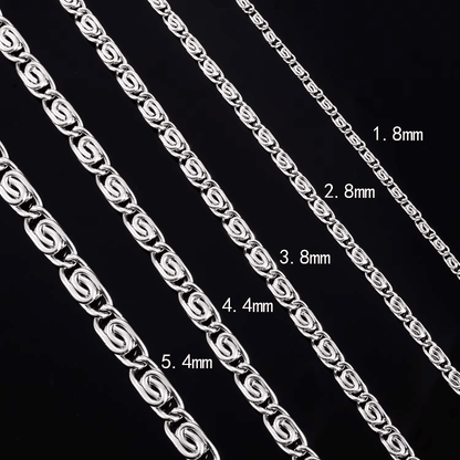 RVS Griekse Ketting Zilverkleur - Greek Pattern Unisex - Aramat Jewels - RVS Sieraden - Halskettingen - cadeautip