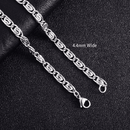 RVS Griekse Ketting Zilverkleur - Greek Pattern Unisex - Aramat Jewels - RVS Sieraden - Halskettingen - cadeautip