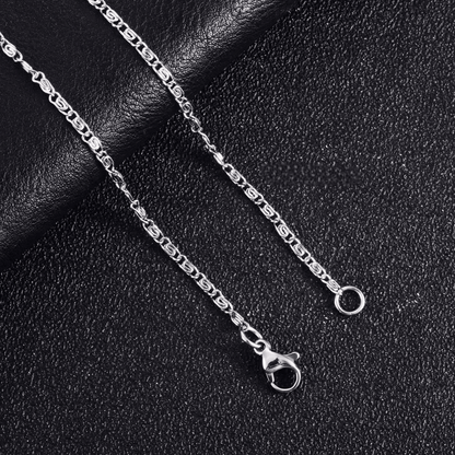 RVS Griekse Ketting Zilverkleur - Greek Pattern Unisex - Aramat Jewels - RVS Sieraden - Halskettingen - cadeautip