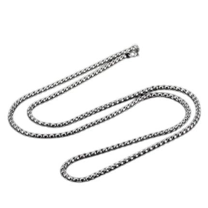 Silver-colored Jasseron Necklace 65 cm – 2 mm