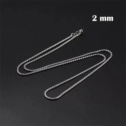 Silver-colored Jasseron Necklace 65 cm – 2 mm