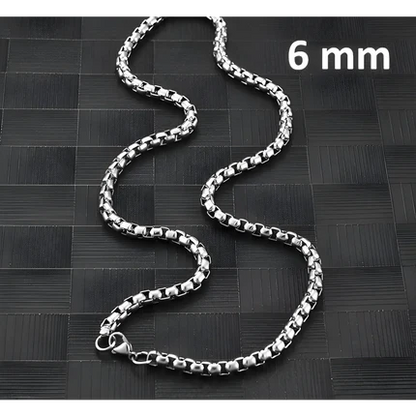 Jasseron Necklace Stainless Steel 55 cm – 6 mm