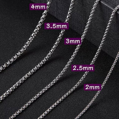 Silver-colored Jasseron Necklace 65 cm – 2 mm