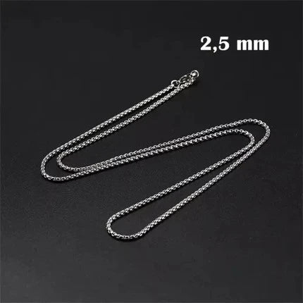 Jasseron Necklace 50 cm – 2.5 mm Stainless Steel