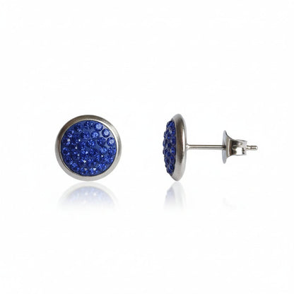 RVS Kristal Oorstekers 10mm Diverse Kleuren - Grote Zirkonia Studs - Aramat Jewels - RVS Sieraden - Oorbellen - cadeautip