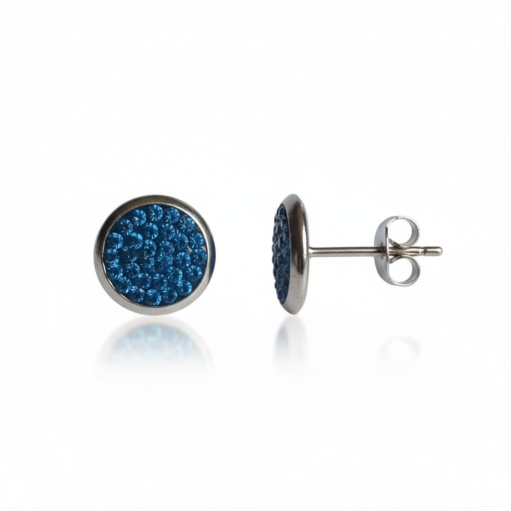 RVS Kristal Oorstekers 10mm Diverse Kleuren - Grote Zirkonia Studs - Aramat Jewels - RVS Sieraden - Oorbellen - cadeautip