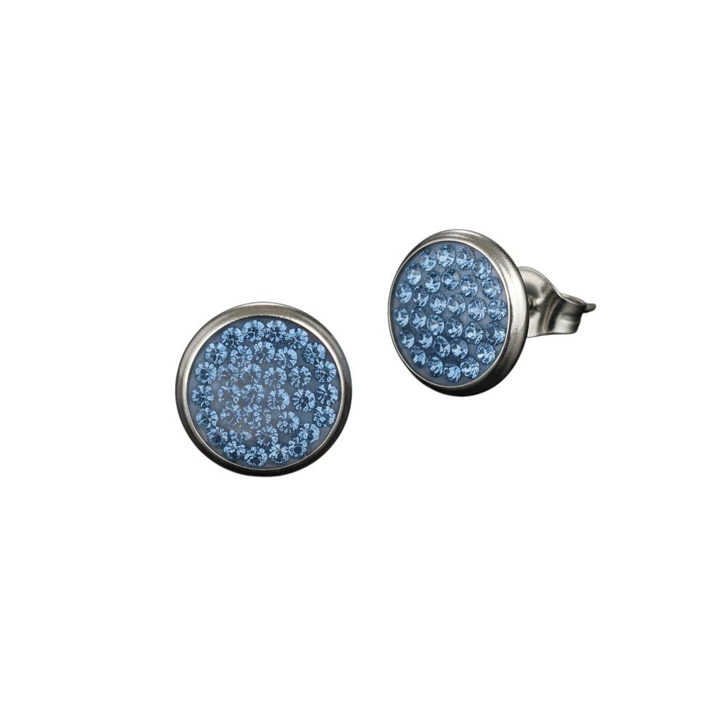 RVS Kristal Oorstekers 10mm Diverse Kleuren - Grote Zirkonia Studs - Aramat Jewels - RVS Sieraden - Oorbellen - cadeautip