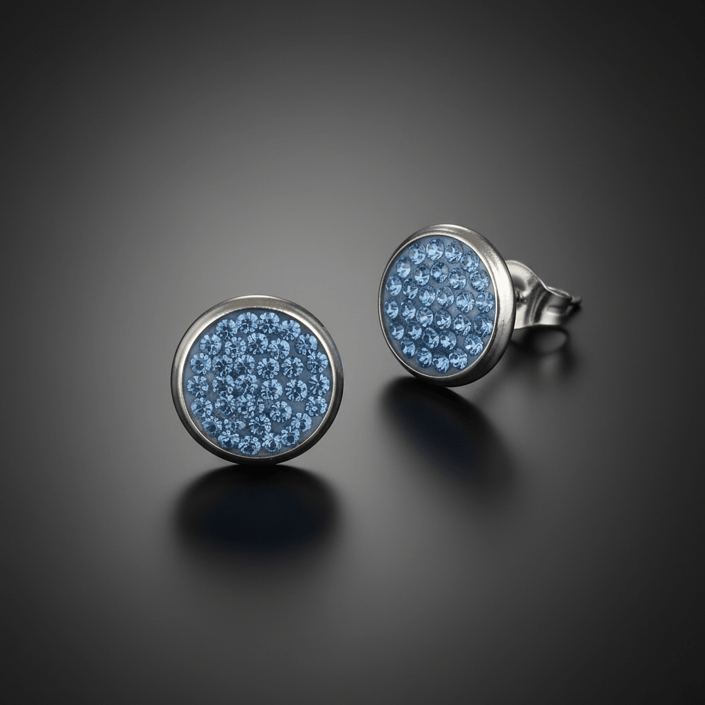 RVS Kristal Oorstekers 10mm Diverse Kleuren - Grote Zirkonia Studs - Aramat Jewels - RVS Sieraden - Oorbellen - cadeautip