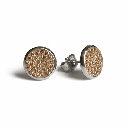 RVS Kristal Oorstekers 10mm Diverse Kleuren - Grote Zirkonia Studs - Aramat Jewels - RVS Sieraden - Oorbellen - cadeautip