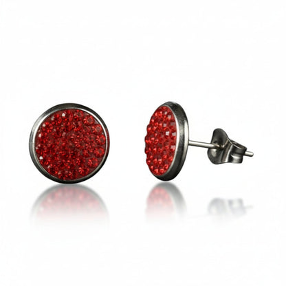 RVS Kristal Oorstekers 10mm Diverse Kleuren - Grote Zirkonia Studs - Aramat Jewels - RVS Sieraden - Oorbellen - cadeautip