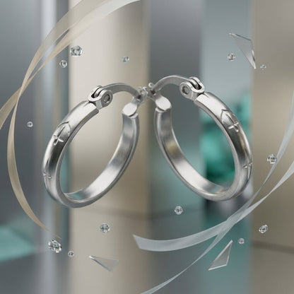 RVS Oorringen met Ankermotief Zilverkleur 20mm - Aramat Jewels - Oorringen - cadeautip