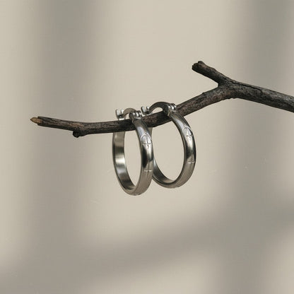 RVS Oorringen met Ankermotief Zilverkleur 20mm - Aramat Jewels - Oorringen - cadeautip