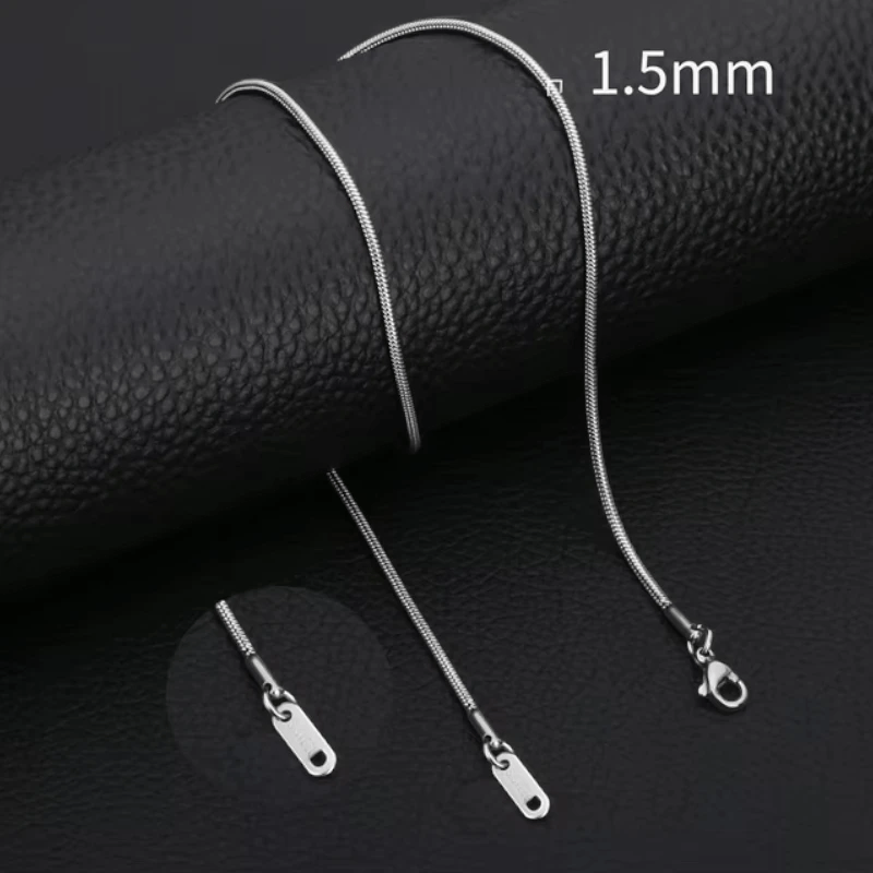 RVS Slangenketting Zilverkleur 45 - 60cm - Soepele Schakelketting Dames - Aramat Jewels - Halskettingen - cadeautip