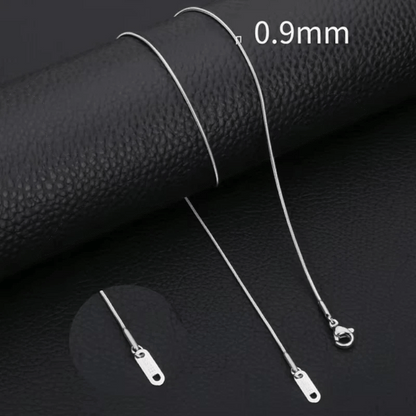 RVS Slangenketting Zilverkleur 45 - 60cm - Soepele Schakelketting Dames - Aramat Jewels - Halskettingen - cadeautip