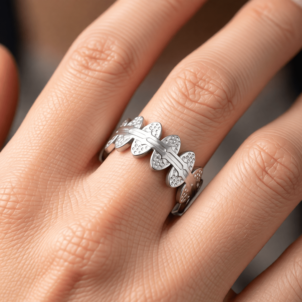 RVS Verstelbare Open Ring - Ovale Schakels - One Size - Aramat Jewels - Ringen - cadeautip