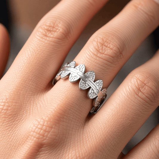 RVS Verstelbare Open Ring - Ovale Schakels - One Size - Aramat Jewels - Ringen - cadeautip