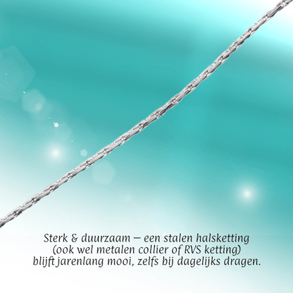 RVS Zilverkleurige Slangenketting unisex - Aramat Jewels - Halskettingen - cadeautip