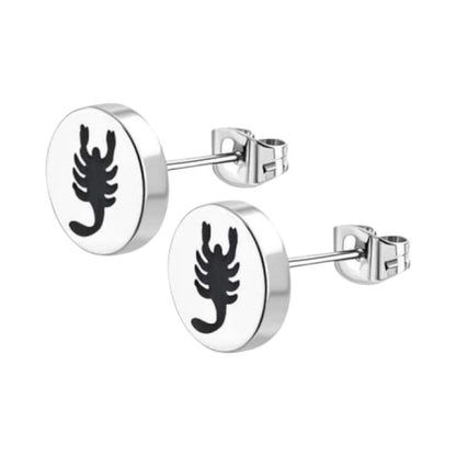 Schorpioen Oorbellen Zilverkleurig RVS – 8mm – Dieren oorstekers - oor2842 - tte653 - Oorbellen kopen# - 8mm - alles - cadeau