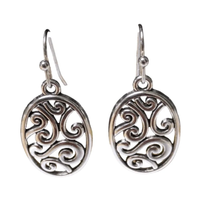 Sierlijke Ovale Boho Oorhangers – Antiek – 35x15mm - oor6061 - Oorhangers kopen# - 35mm - alles - bali