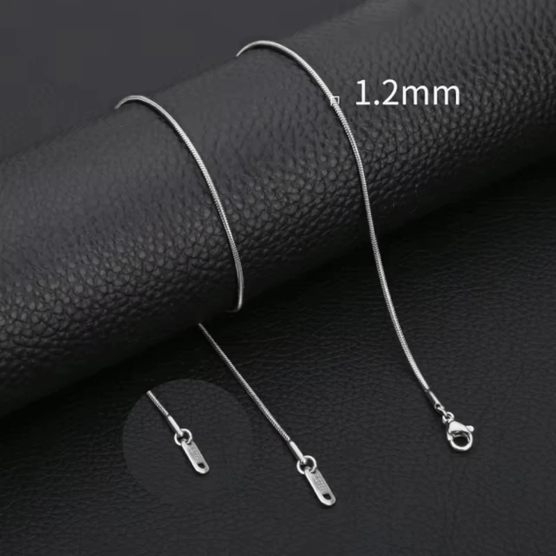 Stainless Steel Snake Chain Silver Color 45-60cm - Flexible Link Chain Women