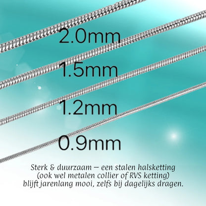 Stainless Steel Snake Chain Gold Color 45-60cm - Flexible Snake Chain Necklace