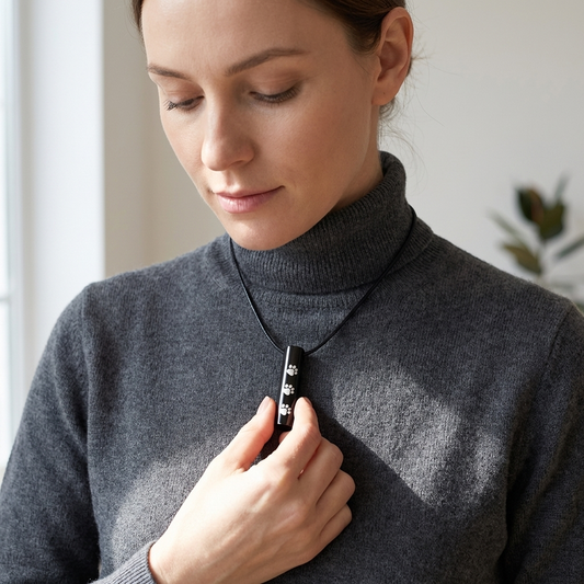 Stalen Ashanger Buis Zwart met Witte Pootafdrukken 3,4cm