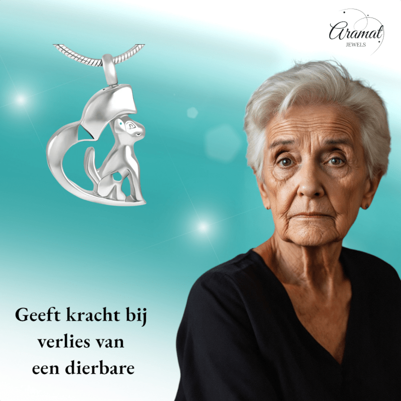 Stalen Ashanger Hond - Zilverkleurig - hang468 - Gedenkhangers kopen# - 30mm - alles - ashangers