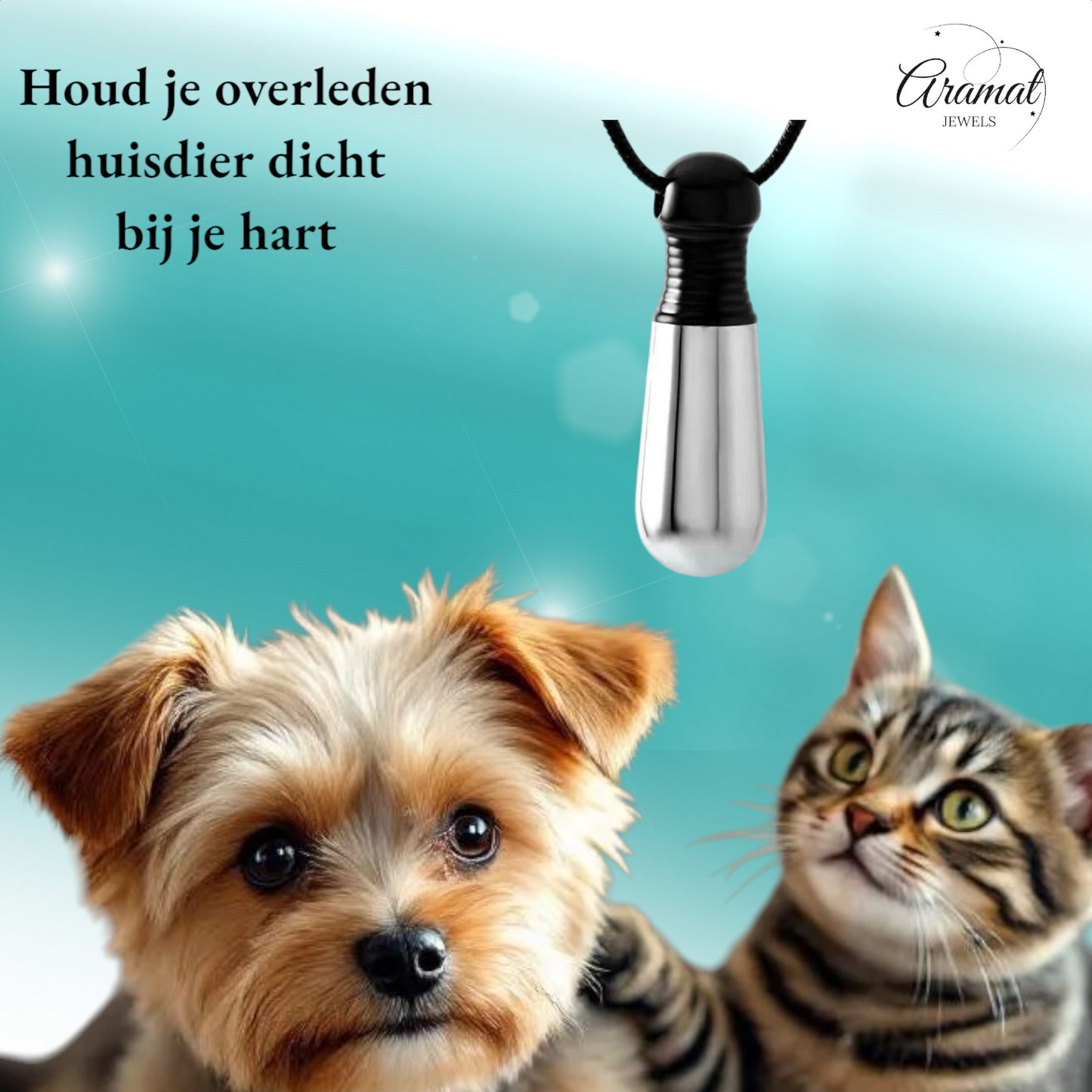 Pendentif en tube d'acier bicolore (noir et argent) 38 mm