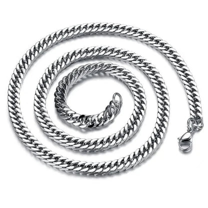 Stainless Steel Curb Chain Silver Color 50-60cm - Tough Link Chain