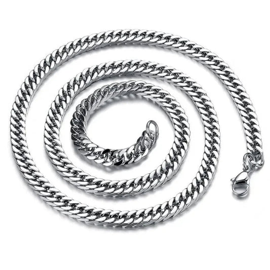 Stainless Steel Curb Chain Silver Color 50-60cm - Tough Link Chain