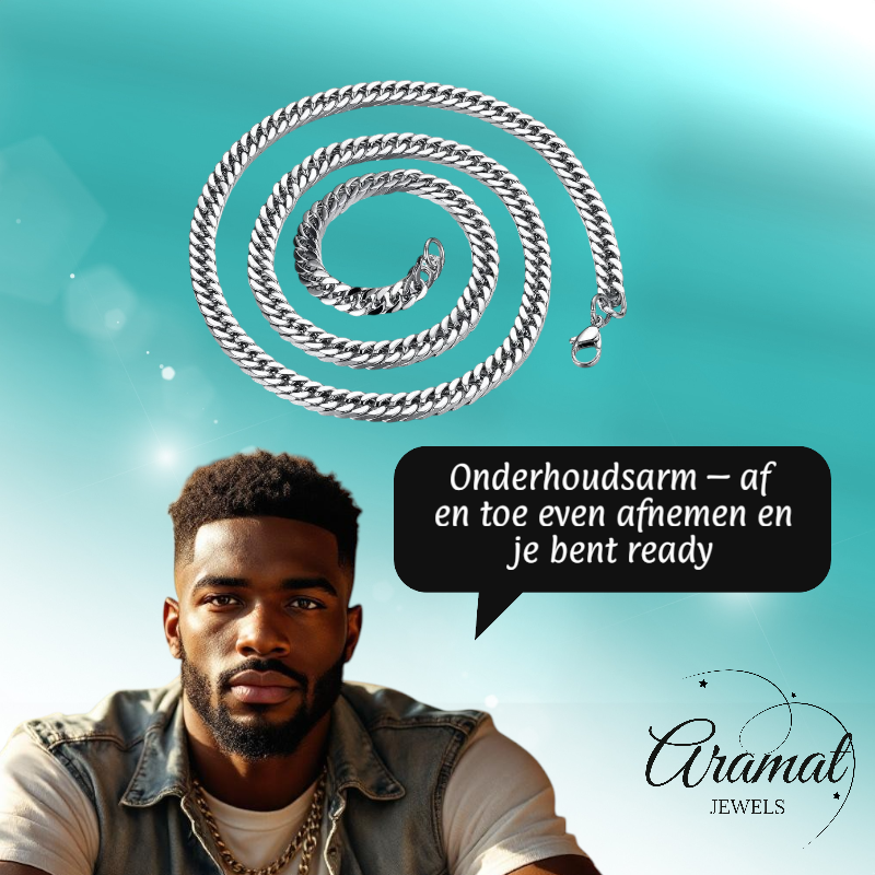 Stainless Steel Curb Chain Silver Color 50-60cm - Tough Link Chain