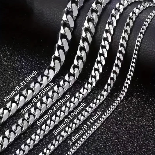 Stalen Curb Gourmet Ketting Zilverkleurig - Aramat Jewels - Halskettingen - cadeautip