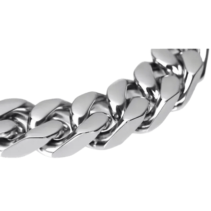 Steel Curb Gourmet Necklace Silver-Colored