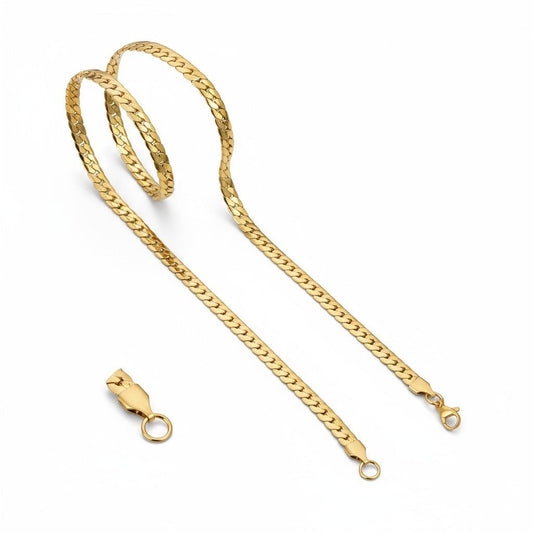 Stalen Gourmet Ketting goudkleurig staal - Aramat Jewels - Halskettingen - cadeautip